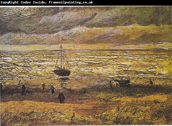 Vincent Van Gogh Scheveningen beach in stormy weather